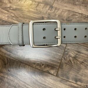 Bond & Co. Studded leather collar for big dogs xxl Gray with silver buckle